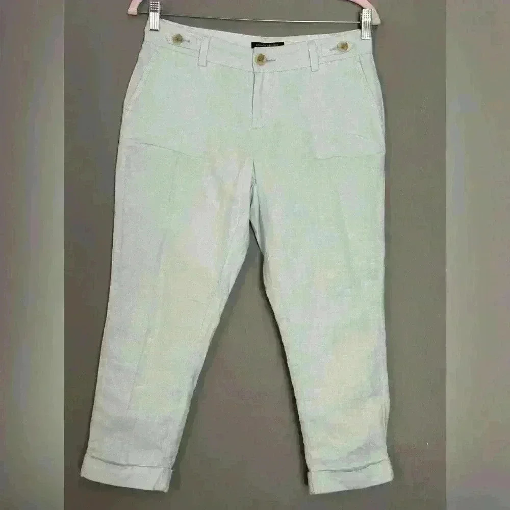 Banana Republic Linen and cotton blend Pants (383)